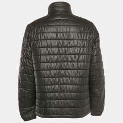 Prada Black Ripstop Nylon Zip-Up Puffer Jacket XXXL