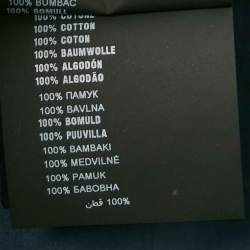 Pre Owned Prada Blue Cotton Jersey Polo T-Shirt M