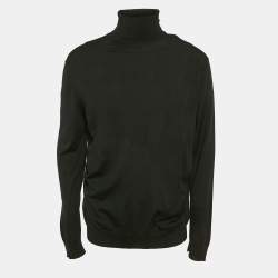 Prada Metallic Blue Lurex Knit Short Sleeve Sweater L Prada