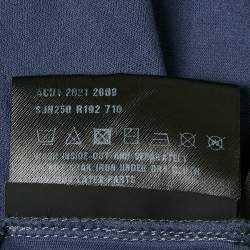 Pre Owned Prada Blue Knit Pocket Detail Crew Neck T-Shirt S