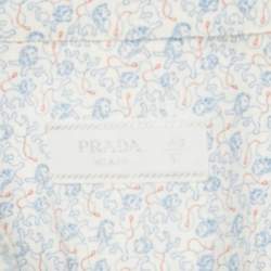 Prada White Printed Cotton Button Front Shirt XXL