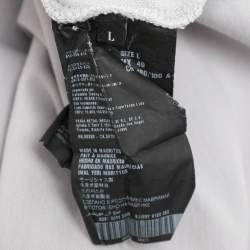 Pre Owned Prada Grey Cotton Pique Polo T-Shirt L