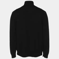 Prada Black Re-Nylon and Virgin Wool Zip Jacket XXL