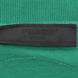 Prada Green Cotton Patch Detail T-Shirt XL