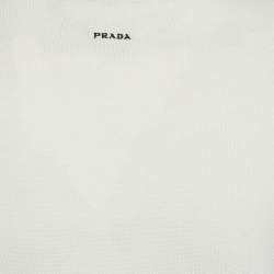 Prada Off-White Cashmere Turtle Neck Long Sleeve Sweater S