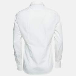 Prada White Cotton Long Sleeve Shirt M