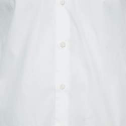 Prada White Cotton Long Sleeve Shirt M