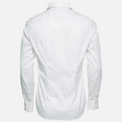 Prada White Cotton Long Sleeve Shirt M