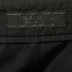 Pre Owned Prada Black Synthetic Cargo Pants M