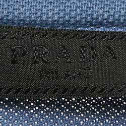 Pre Owned Prada Blue Cotton Pique Polo T-Shirt XL