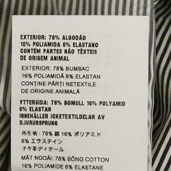 Pre Owned Prada Black/White Striped Cotton Zip-Up Shirt S