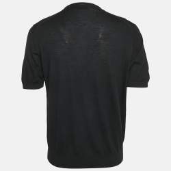 Prada Navy Blue Wool Crewneck T-Shirt L