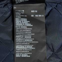 Prada Navy Blue Nylon Quilted Zip Up Jacket XL