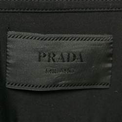 Pre Owned Prada Black Cotton Pocket Detail Polo T-Shirt XL