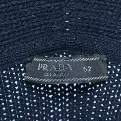 Pre Owned Prada Navy Blue Wool Knit Cardigan XL