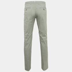 Prada Grey Cotton Formal Trousers M Waist 32"