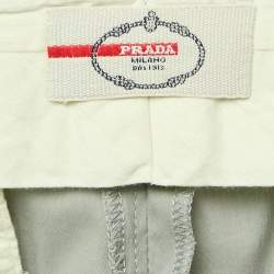 Prada Grey Cotton Formal Trousers M Waist 32"