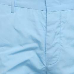 Prada Blue Cotton Regular Fit Trousers M