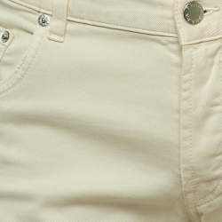Prada Beige Cotton Drill Regular Fit Trousers M