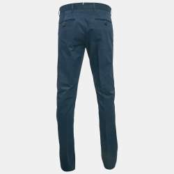 Prada Blue Gabardine Formal Trousers M