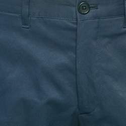 Prada Blue Gabardine Formal Trousers M
