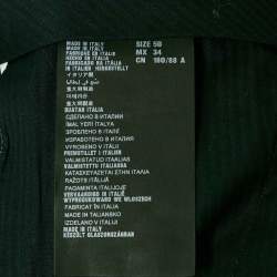 Prada Blue Patterned Cotton Regular Trousers L