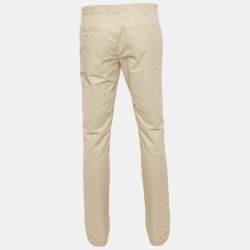 Prada Beige Cotton Regular Fit Trousers M