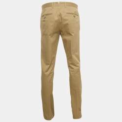 Prada Beige Gabardine Regular Fit Trousers M