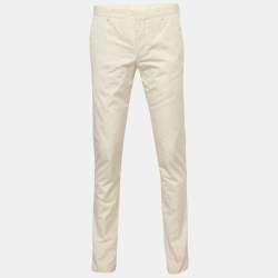 Prada Beige Cotton Regular Fit Trousers M