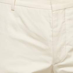 Prada Beige Cotton Regular Fit Trousers M