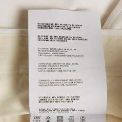 Prada Off White Cotton Regular Fit Trousers M