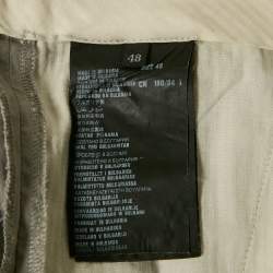 Prada Grey Cotton Regular Fit Trousers M
