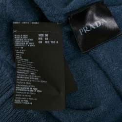 Prada Blue Wool Crewneck Sweater L