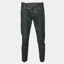 Prada Navy Blue  Denim Regular Fit Jeans L Waist 34"