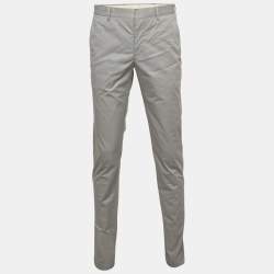 Prada Grey Cotton Formal Trousers M