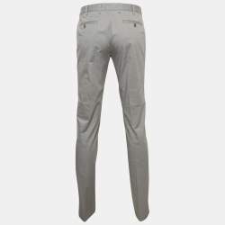 Prada Grey Cotton Formal Trousers M