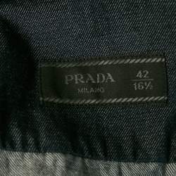 Prada Blue Denim Button Front Shirt XL 