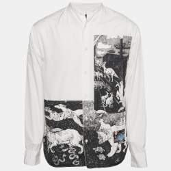 Prada x Survival Utopia White Printed Cotton Shirt M