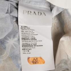 Prada White Cotton Impossible True Love Camp Shirt L