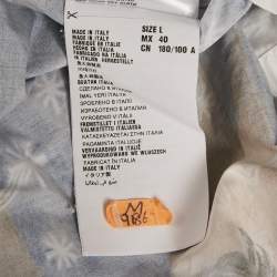 Prada White Cotton Impossible True Love Camp Shirt L