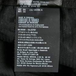 Prada Black Cotton Velcro Detail Jogger Pants L