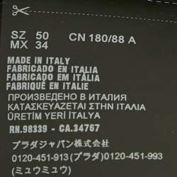 Pre Owned Prada Black Gabardine Straight Leg Trousers L