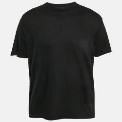 Prada Black Land of Prada Mermaid Embroidery Cotton Oversized Crew Neck T-Shirt L