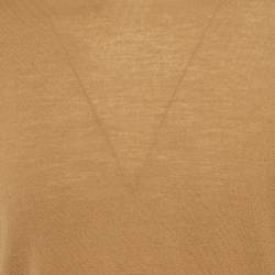 Prada Brown Wool Knit Crew Neck Sweater L 