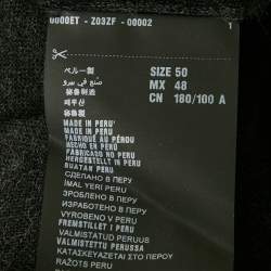 Prada Charcoal Grey Alpaca Wool Button Front Cardigan L 