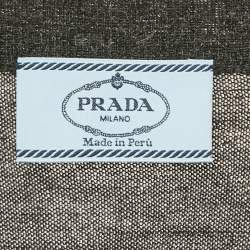 Prada Charcoal Grey Alpaca Wool Button Front Cardigan L 