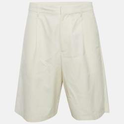 Prada Cream Cotton Bermuda Shorts L