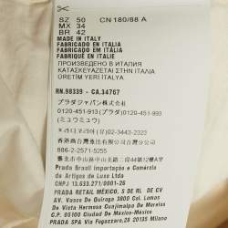 Prada Cream Cotton Bermuda Shorts L