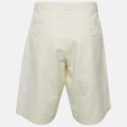Prada Cream Cotton Bermuda Shorts L
