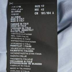 Pre Owned Prada Blue Cotton Button Front Long Sleeve Shirt XL